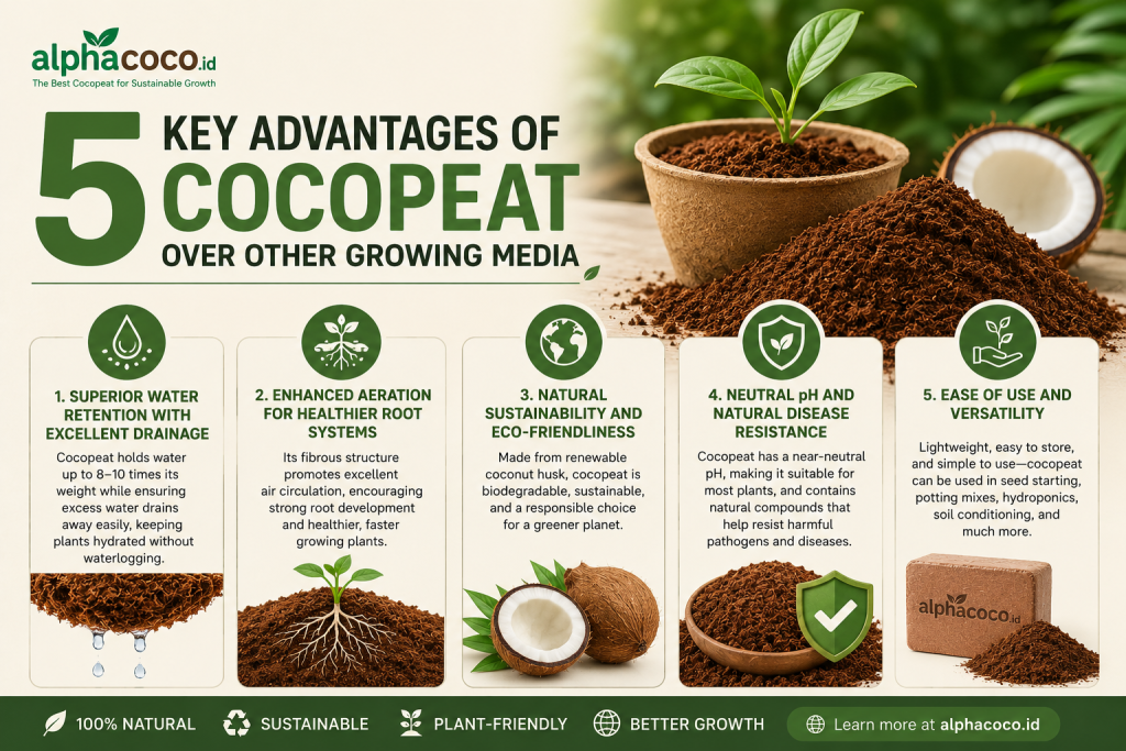 5 key advantages of cocopeat over other growing media
